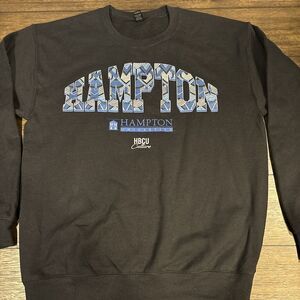 Hampton University HBCU Culture Crew Neck Sweatshirt Gildan Black Size M Medium
